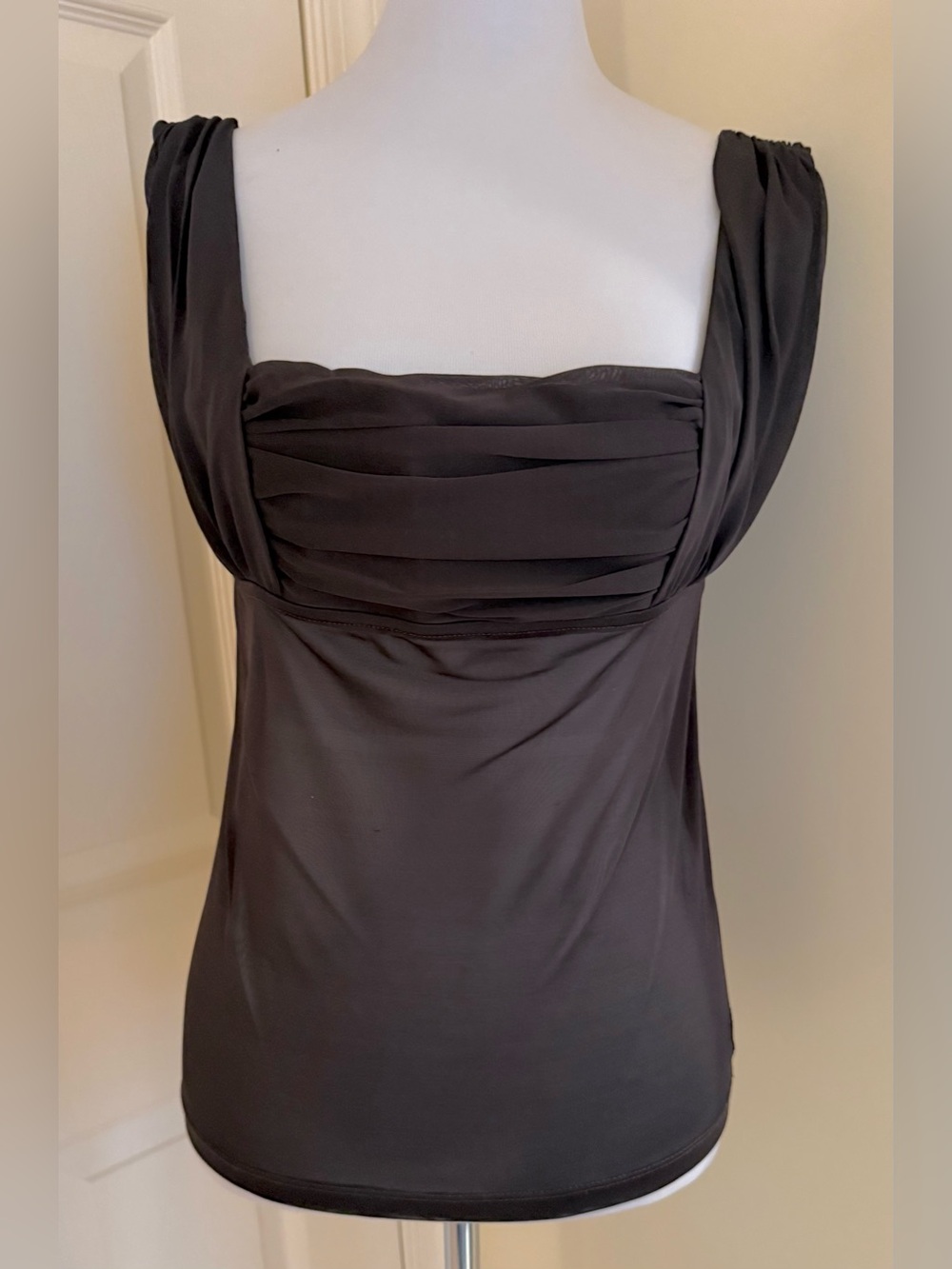 VERSACE DRESSY TOP BROWN COLOR SIZE L